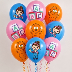 Ms Rachel Large Full Colour Latex Balloons - 6 PK
